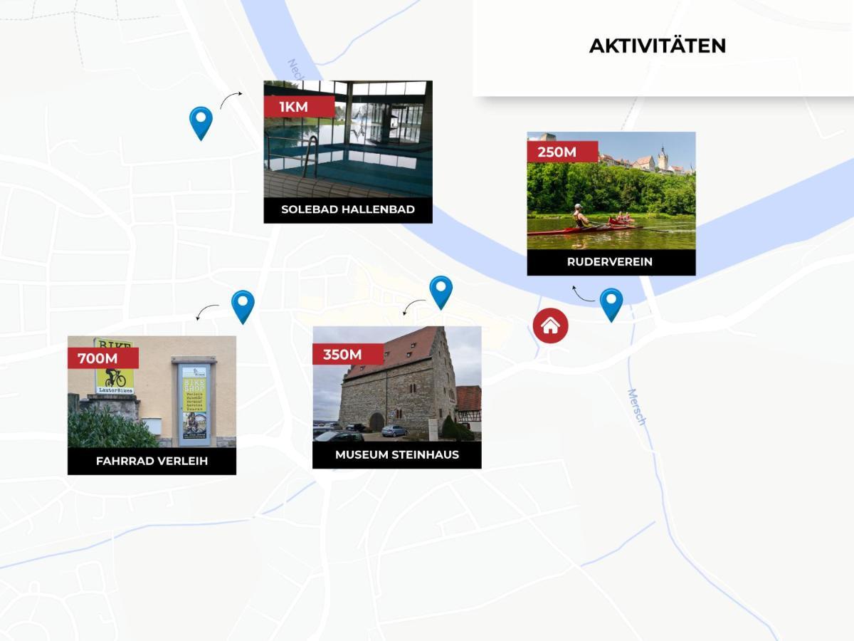 Wohnung In Top-Lage - Direkt Am Bahnhof Bad Wimpfen Ngoại thất bức ảnh
